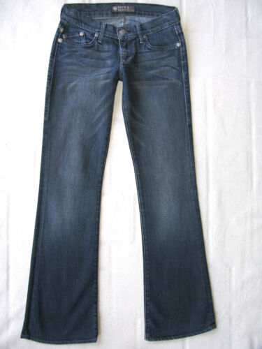 Rock & Republic Kurt Bootcut Jeans Women Sz 25 Dark Blue w Flap Pocs L 29.5 - Picture 4 of 11