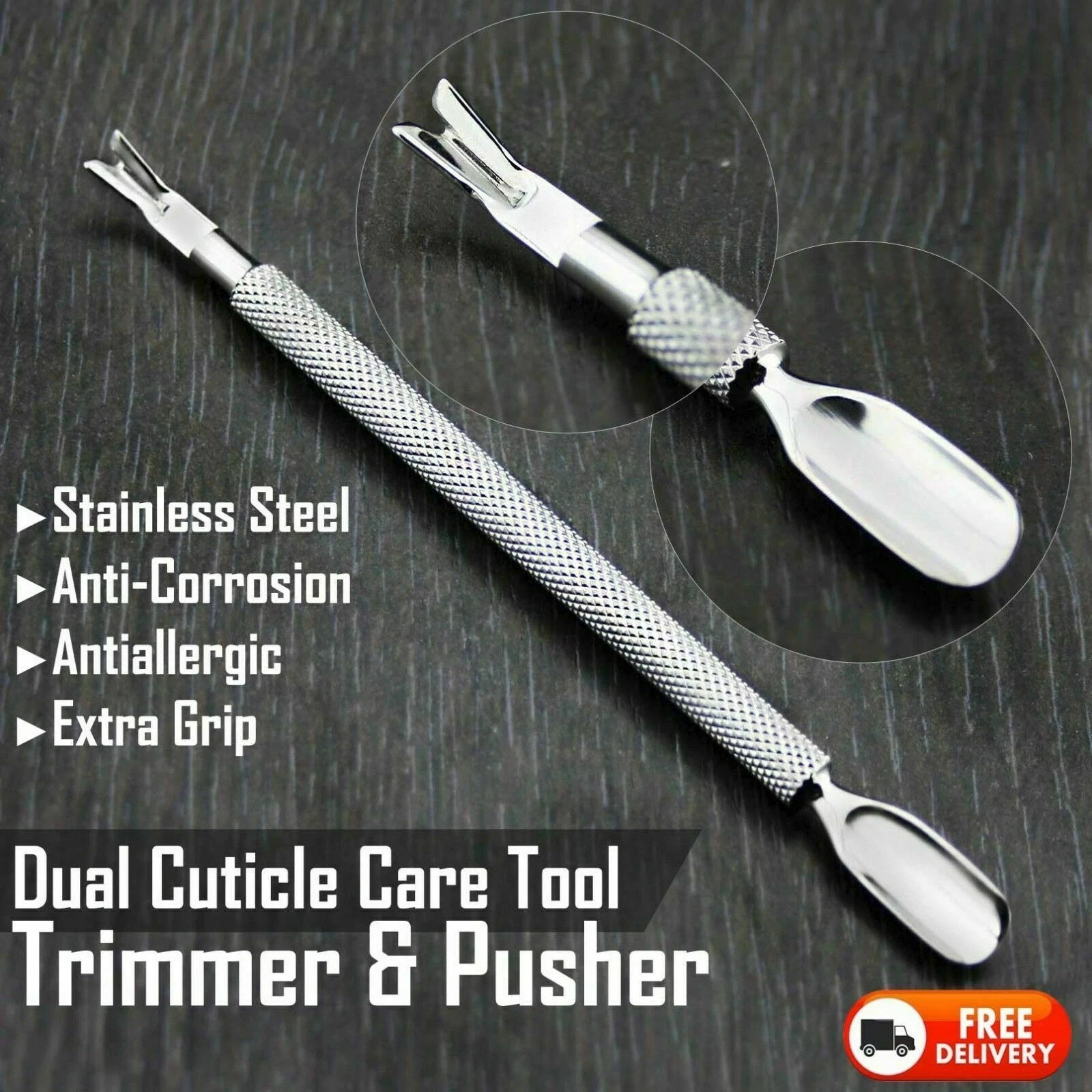 Podiatry Toe nail Groom Diamond Deb file cutter clipper Cuticle trimmer & pusher - Picture 10 of 13