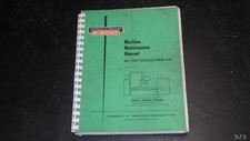 KEARNEY TRECKER HMC1500 2500 MACHINING CENTER MAINTENMANCE Manual
