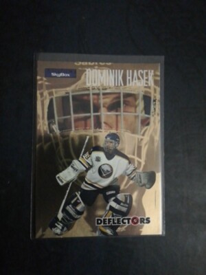 Seltene Eishockey Playercard Dominik Hasek Skybox Impact Deflectors 95/96 #1 NHL