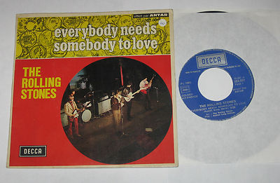 Rolling Stones 7'' 45 FRANCE HEAR Everybody Needs Somebody To Love 1965 DECCA