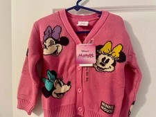 Pull/cardigan rose boutonné fille Minnie Mouse taille 3T, neuf avec étiquettes