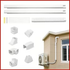 3" W x 9 ft Line Set Cover Kit For Mini Split Central Air Conditioner Decorative