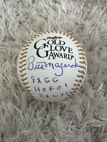 Bill Mazeroski Gold Glove  Autographed Baseball