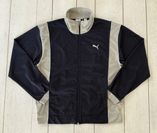 Vintage 1970  s Puma Retro Mock Neck Gold Black Track Jacket M Full Zip Warm Up