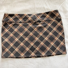 H&M Divided Plaid Mini Skirt Women s Medium B...