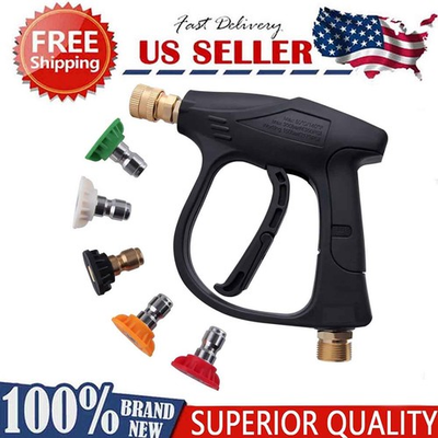 #ad #ad 1 4” High Pressure Car Wash Gun 4350 PSI Foam Spray Gun for Cars with 5 Nozzles $20.99