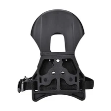 Exustar Clipless Pedal Platform Adapter + Toe Clips & Straps Black - No Cleats