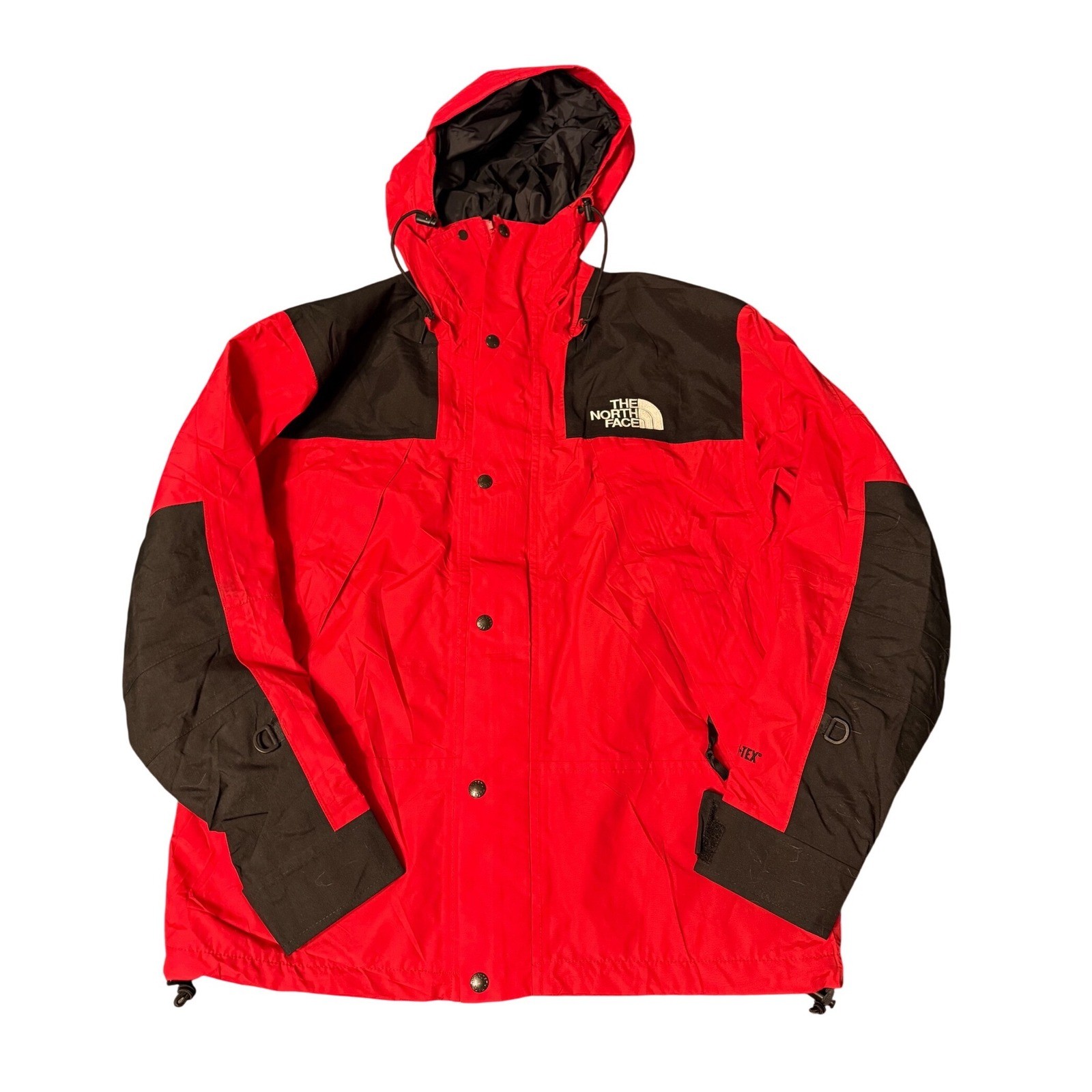 The North Face Mountain Light Jacket Gore-Tex Red Black Mens Medium Vintage 90s