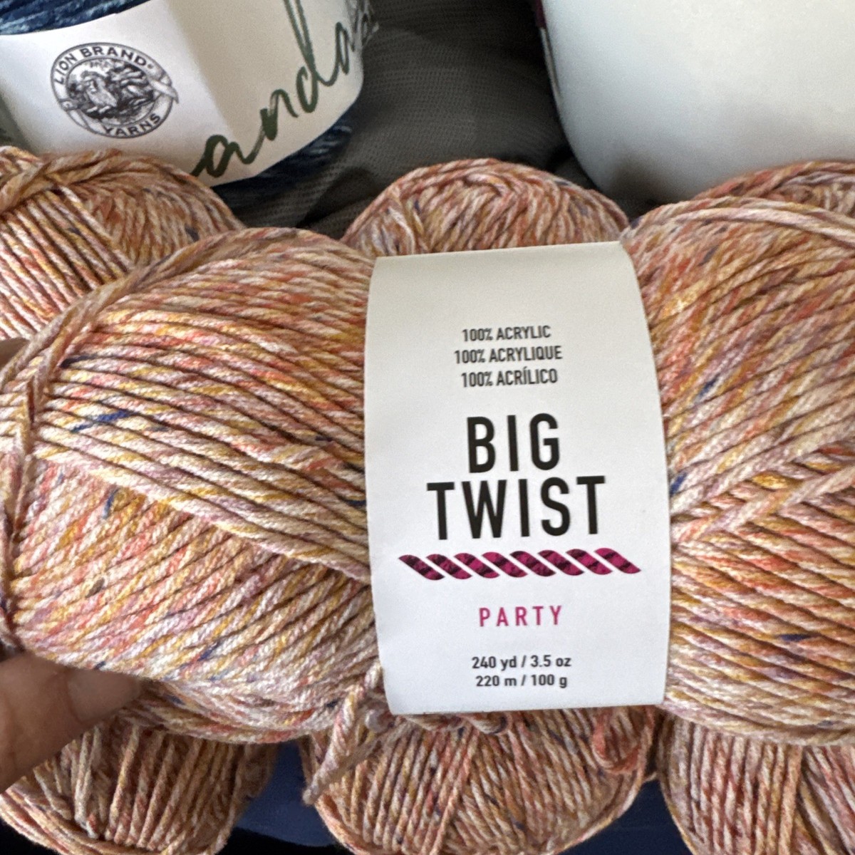 BIG TWIST Party Acrylic Yarn Sunset 240 yd Lot # CNE570030 | eBay