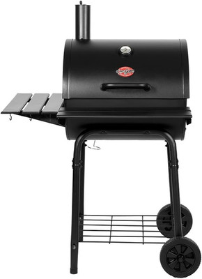   Wrangler  Charcoal Grill in Black with Metal Shelves, Easydump  Ash Pan, Premi
