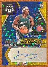 2022-23 Panini Mosaic Jalen Duren Auto Gold #6/10 RC Fast Break Prizm Rookie
