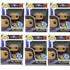 6 Pack Funko Pop Marvel Ms. Marvel Fighting Stance Glow Shop Exclusive