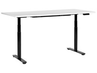 Elektrisch HöHenverstellbarer Schreibtisch Usb Weiß/Schwarz 180X80 Cm Destinas
