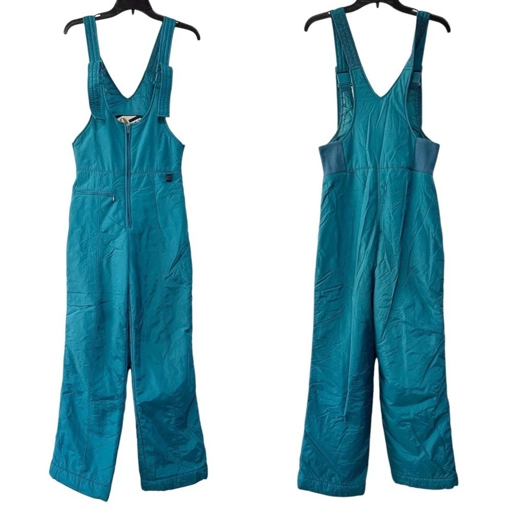 Vintage Helly Hansen Europa 90s Ski Bibs Blue Snowsuit Gorpcore Retro Pants 8