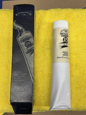 #ad Winsor amp; Winton 200mL 6.75 Oz Zinc White Oil Paint Winton Oil Color BIG TUBE $17.99