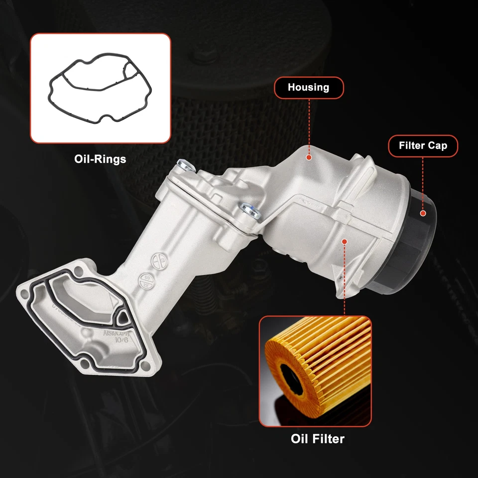 Oil Filter Housing 642180141 for Mercedes-Benz Dodge Freightliner Sprinter 2500 - Image 3 of 4