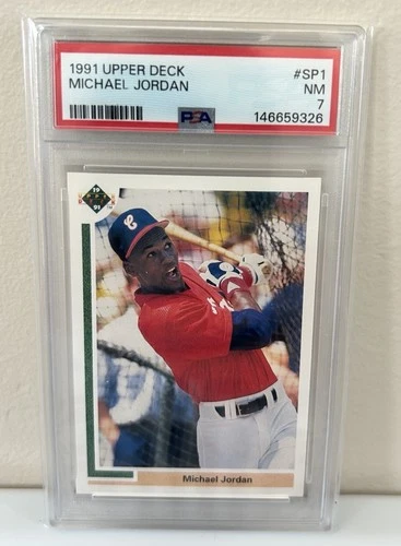1991 Upper Deck Michael Jordan Rookie RC Baseball PSA 7 NM Centered Fresh Grade!