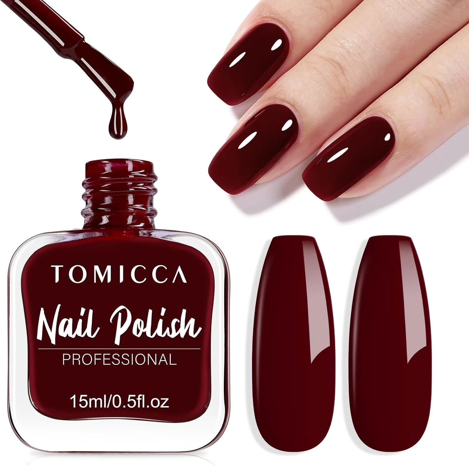 Tomica Professionel Quick Drying Nail Polish 15ml Red Date From Japan