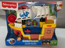 Fisher-Price Little People Pirate Ship Playset with Music, Sounds, and Figures