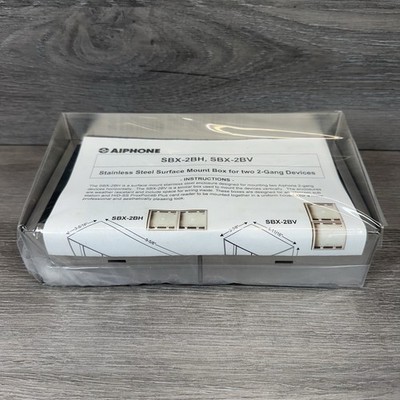 Aiphone SBX-2BH Surface Mount Stainless Steel Enclosure