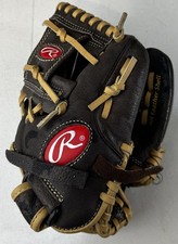 Rawlings Baseball Glove Leather 10.5 Youth Kids RHT H1051BR RHT Wrist Strap