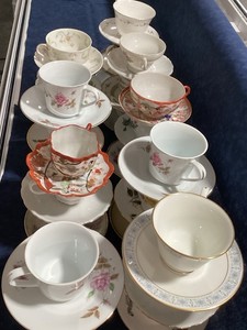 Mismatched Teacups & Saucers Floral Vintage (Set Of 4 Each)