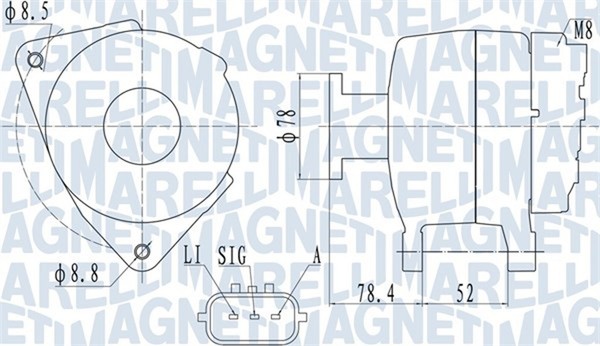 Magneti Marelli Lichtmaschine Generator Lima 063731989010 14V FüR Ford Focus 2-image