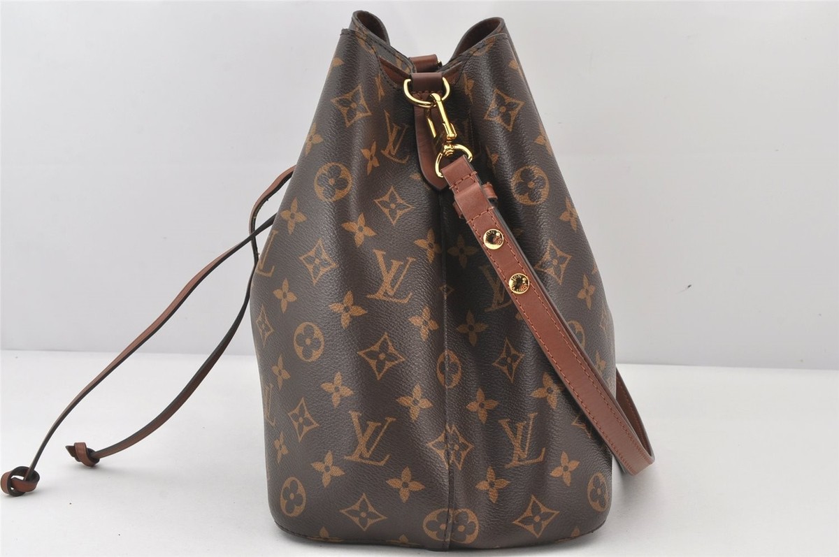 Authentic Louis Vuitton Monogram Neo Noe Drawstring Bag Brown