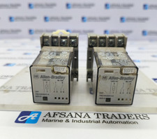 LOT OF 2X ALLEN-BRADLEY 700-HA32A1-4 SER-D RELAY WITH BASE 120VAC 700-HN125