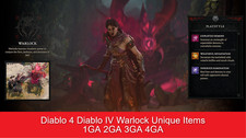 Diablo 4 Diablo Iv Season 13 Warlock Unique Items Ancestral 1ga 2ga 3ga 4ga
