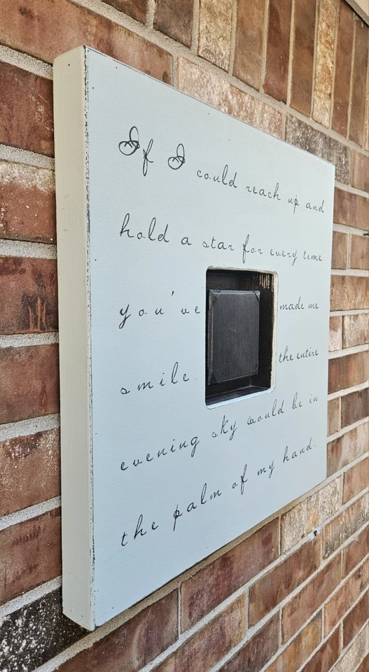 Marco de caja de fotos Sugarboo Designs-"Si pudiera alcanzar..." 20"x 20" en azul suave Foto 2 de 4