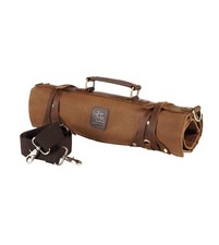 Kyoku Chef Knife Roll Bag, Leather  Canvas Knife Case, 10 Slots, Travel/Storage