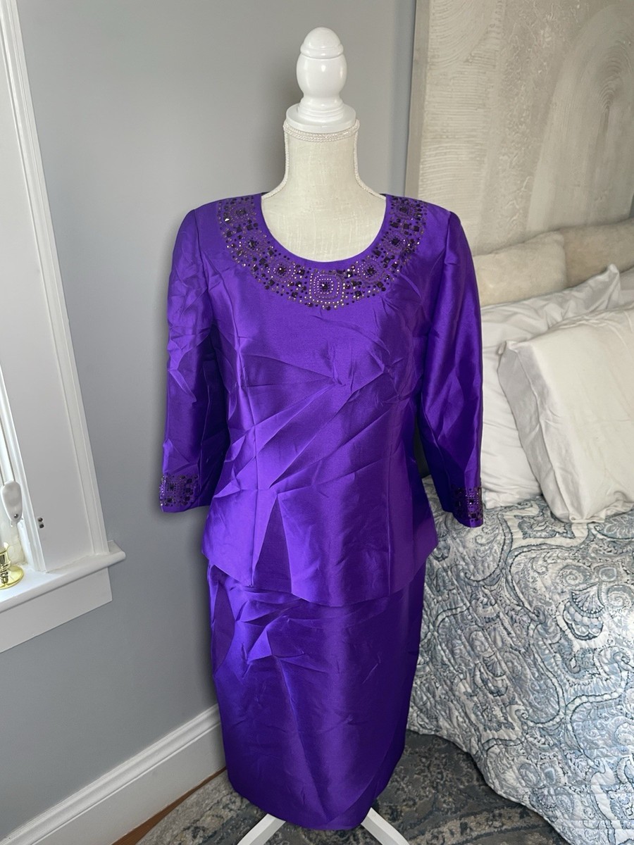 purple church dresses suits Giovanna Church Suit 1152-PUR Emerald / 10