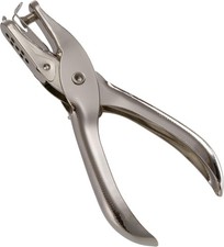 Professional Nickel Hole Punch - 1-Hole, 5 Sheet Capacity for Office  School