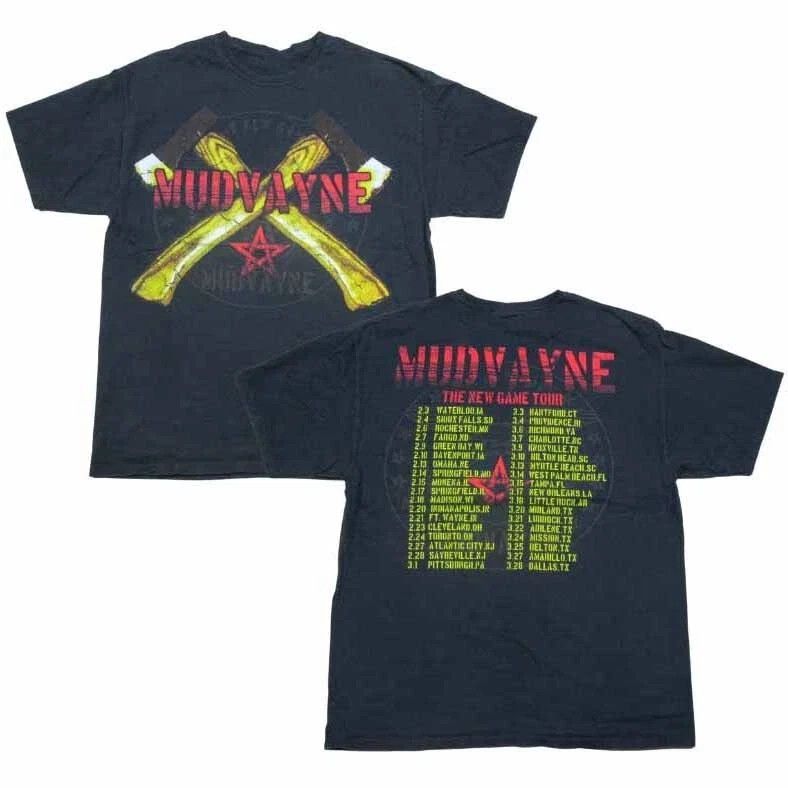 2 sides Mudvayne Band The New Game Tour Shirt Black Unisex S-5XL