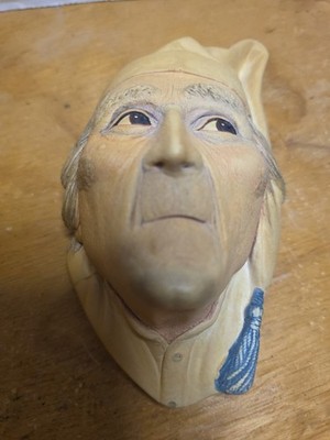 Vintage 1981 Bossons Chalkware Scrooge from  A Christmas Carol  Wall Ornament