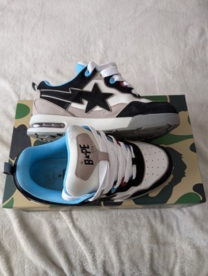 A Bathing Ape Flip Sta BAPE Black Grey White Blue Size 9.5