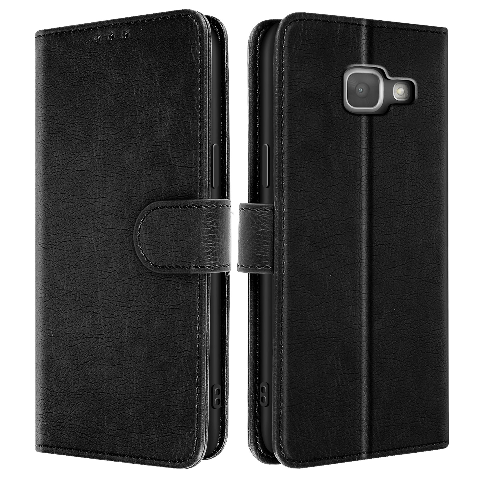 Etui simili cuir noir Avizar avec support pour Samsung Galaxy A3 - 2