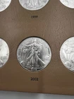 2002 $1 American Silver Eagle 1 Troy Oz Bullion US MINT IN PLASTIC CAPSULE
