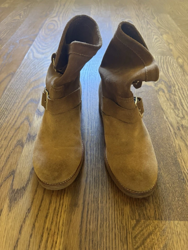 Botín para mujer Jimmy Choo talla 38,5 cuero gamuza tostado excelente sin caja Foto 2 de 4