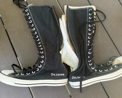 Converse Chuck Taylor XX Hi Black Zip Custom DeJanee Womens 9 Mens 7 - Photo 1/4