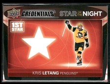 2021-22 Upper Deck Credentials Kris Letang Star of the Night: First Star #1S-5
