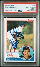 1983 Topps #498 Wade Boggs RC PSA Auto Autographed Signed HOF Boston Red Sox