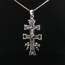 925 Sterling Silver Caravaca Crucifix Necklace