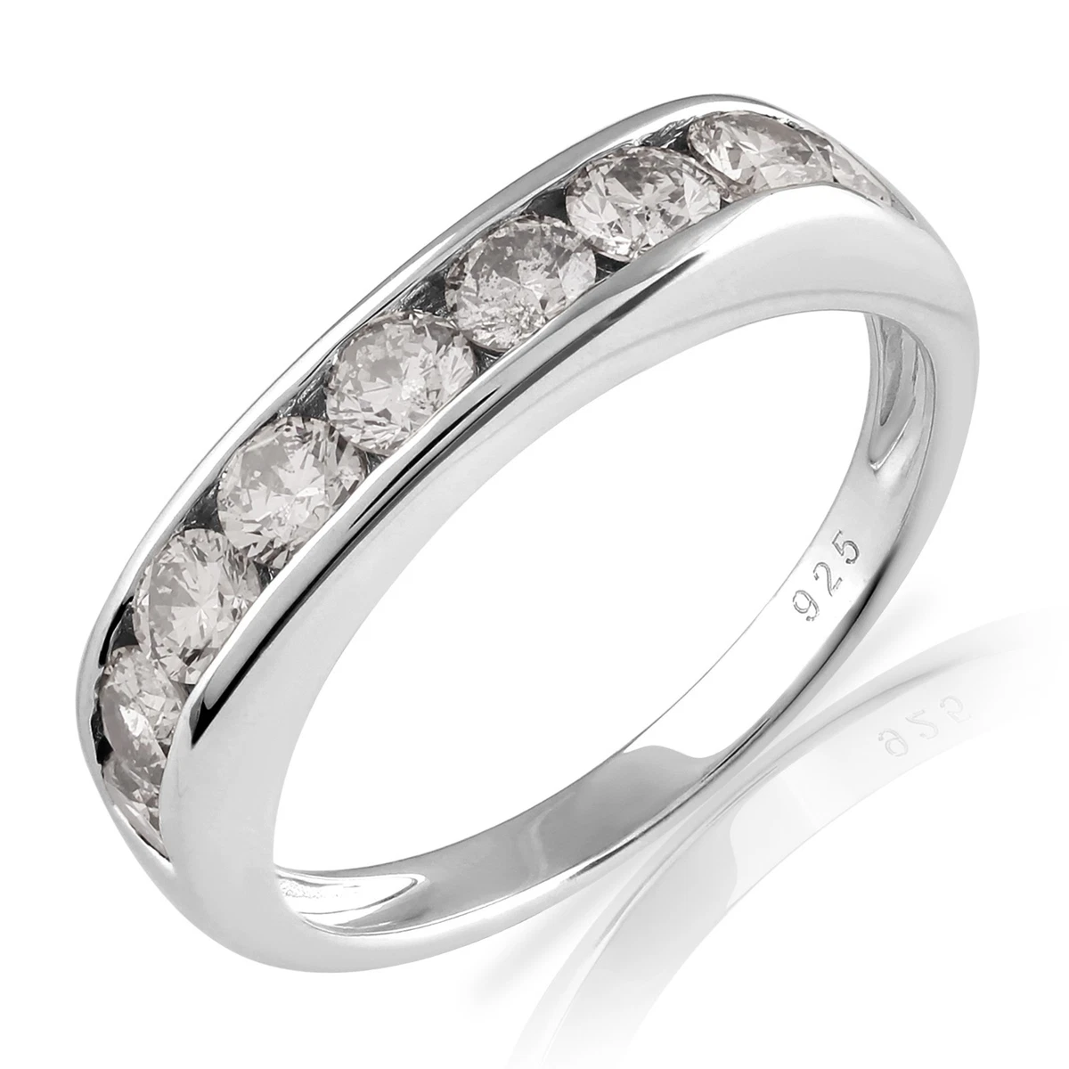 Sterling Silver Diamond Fine Rings Ring 925 Metal Purity 6 Ring