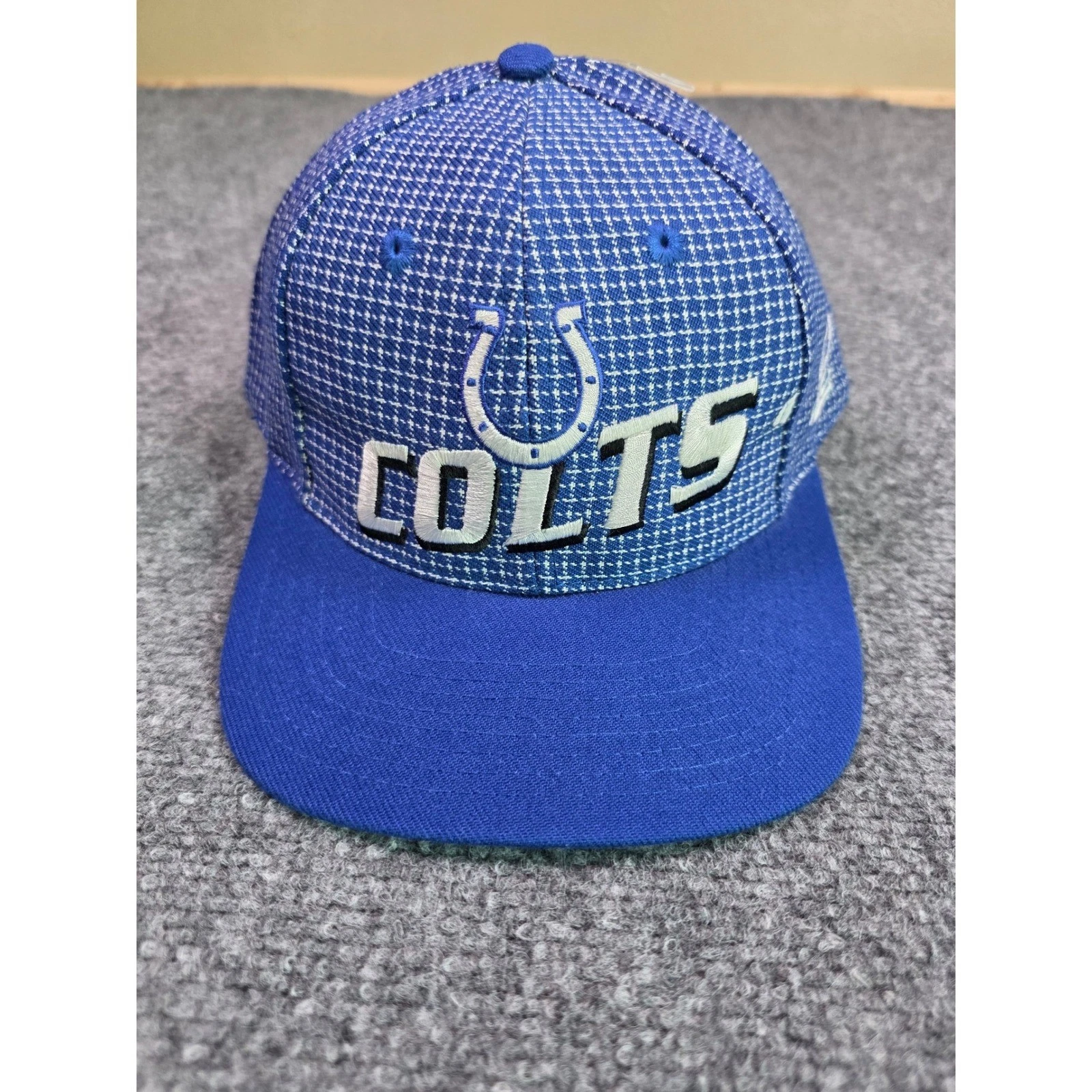 Vintage 90s Logo Athletic Indianapolis Colts NFL Snapback Hat NOS Diamond