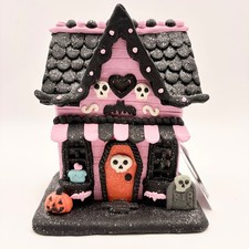 Pink Halloween Haunted Gingerbread House LED ...