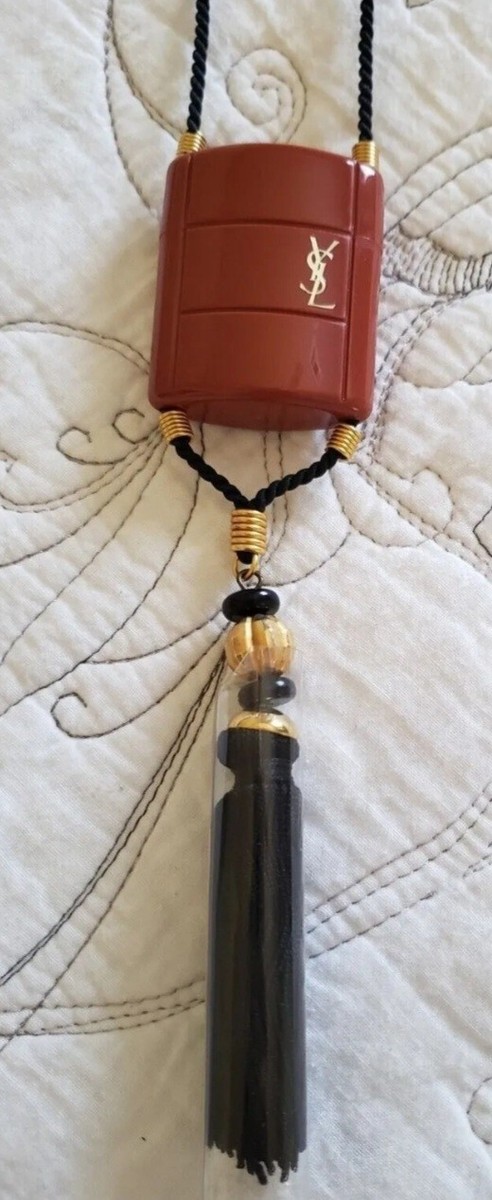 Vintage Yves Saint Laurent YSL Opium Pendant Necklace Tassel Mini