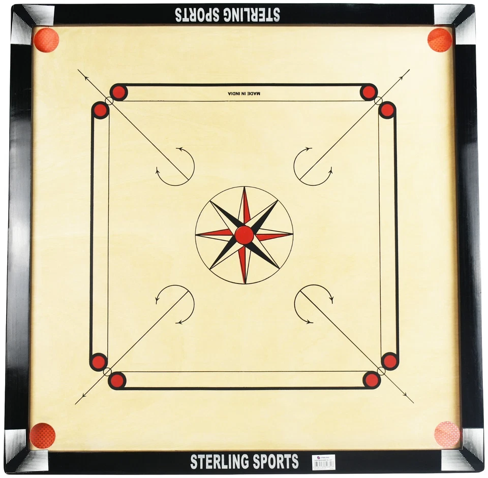 Carrom Board Game Large PREMIUM QUALITY Size 81cm x 81cm With Striker and Coins - Image 2 of 3